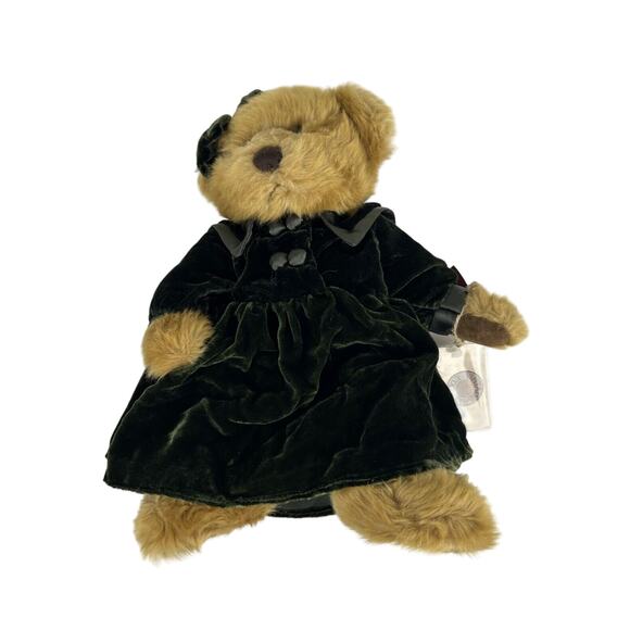 Russ Vtg Collection 11" Teddy Bear Green Velvet Dress Lady Larissa Certificate - Picture 10 of 10